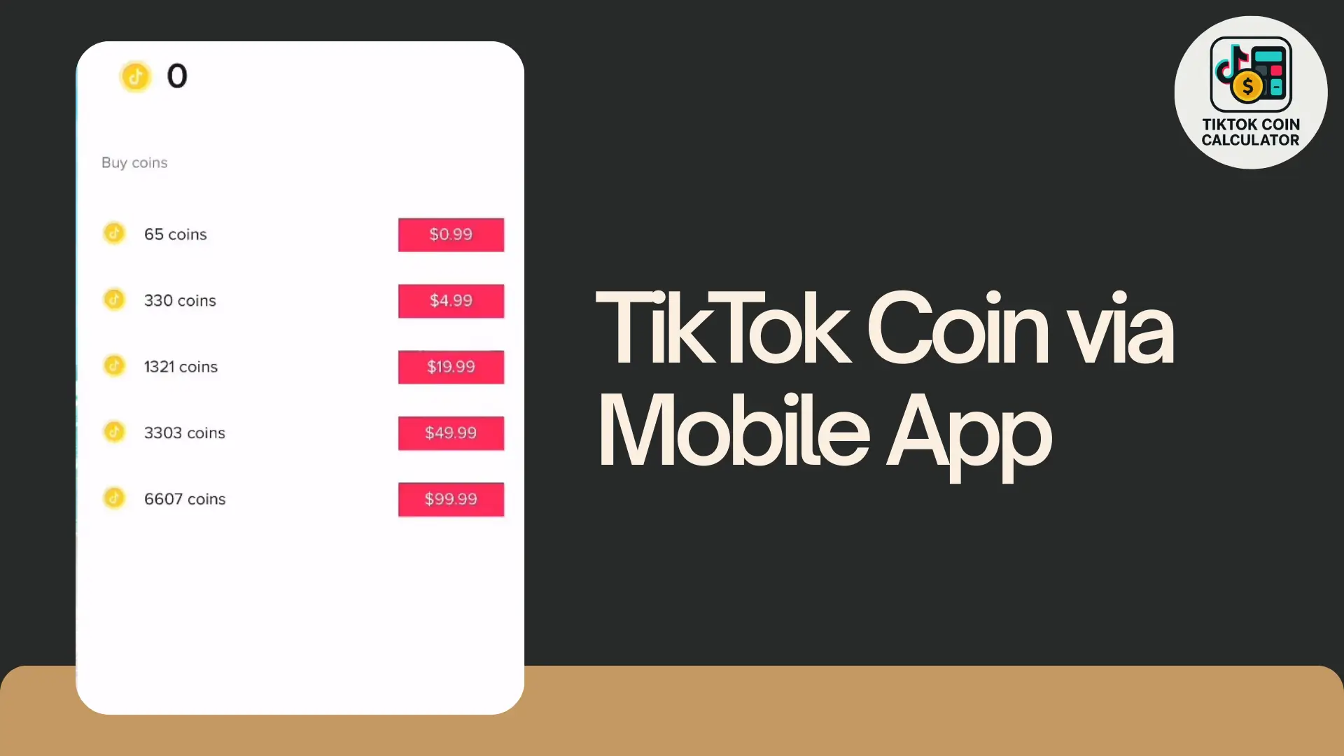 TikTok Coin via Mobile App